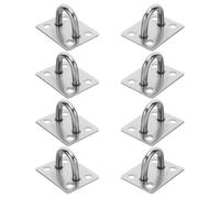 VALICLUD 8pcs Heavy Duty Stainless Steel U-Shaped Ceiling Hook for Swings and Hammocks with Strong Bearing Power, Reliable Wall Mount Anchor for Indoor Entertainment and Suspension