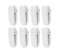 VALICLUD 8pcs Magnetic Lavalier Microphone Clip in White Wireless Microphone Holder with Quick Installation and Drop Prevention Features, Plastic and Magnet Material, for Teachers