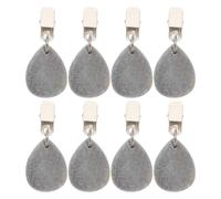 VALICLUD 8pcs Marble Tablecloth Weights Oval Teardrop Clip | Classic Minimalist Style with Elegant Marble Finish, Universal Fit for Tablecloths and Runners, Wind Resistant Design