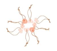 VALICLUD 8pcs Pink Salt Lick Blocks for Livestock, Small 30-50g Mineral Salt Chew for Horses, Cattle, Deer, and Goats Hanging Rope for Healthy Growth