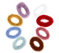 VALICLUD 8pcs Plush Mini Hair Ties High Elastic Baby Girl Toddler Hair Accessories Candy Color Small Rubber Bands for Boys and Girls Daily Use