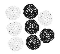 VALICLUD 8pcs Professional Rhinestone Hair Net Ballet Dance Bun Covers Elastic Mesh Hair Wraps for Women Girls for Bun Making Skating Office