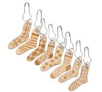 VALICLUD 8pcs Removable Wooden Crochet Stitch Markers for Knitting Crocheting Compact Design for Tracking Stitches Increases Decreases in Socks Fabrics