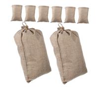VALICLUD 8pcs Reusable Burlap Potato Sacks with Drawstring Closure Vegetable Storage Bags for Organizing Fruits Grains and Animal Feed Compact and Convenient Kitchen Storage