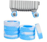 VALICLUD 8pcs Silicone Luggage Wheel Protector Covers Large Gradient Blue Nonslip Design for Enhanced Wheel Protection Reduces Noise Soft and Shock-Absorbing Material