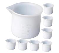 VALICLUD 8pcs Silicone Measuring Cups for Epoxy Graduated Measuring Tools for DIY Crafts Easy to Clean Reusable with Scale