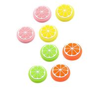 VALICLUD 8pcs Silicone Thumb Joystick Covers Protective Caps for Switch Controller Anti-skid Wear-resistant Analog in Mixed Lemon Fruit Colors for Comfortable Gaming