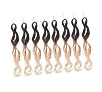 VALICLUD 8pcs Soft Locs Crochet Hair Extensions Synthetic Wig African Braiding Hair for Women Three Strand Crochet Braid Wigs for Parties
