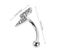VALICLUD 8pcs Stainless Steel Eyebrow Rings Retro Spike Piercing Jewelry for Women Hypoallergenic Vintage Studs with Smooth Polished Surface Comfortable Everyday Wear