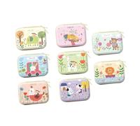 VALICLUD 8pcs Sturdy Tinplate Change Purse Cartoon Design Boys and Girls Storage Box Random Style