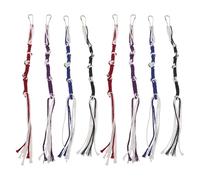 VALICLUD 8pcs Traditional Tzitzit String Bundle with Authentic Ashkenazi Knots for Prayer Shawl and Pants, Fabric Torah Fringe Tassels Decorative for Religious Events and Community