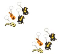 VALICLUD 8pcs Unique Musical Instrument Keychain Decorative Bag Pendants for Music Key Hanging Decor Violin Piano Saxophone Designs for Keys and Backpacks