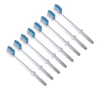 VALICLUD 8pcs White Replacement Brush Heads for Oral Irrigator, Abs Material, Designed to Clean Below The Gumline and Shadow Zones Between Teeth, Suitable for Personal Oral Care Use
