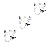 VALICLUD 9 Sets Astronaut Whale Brooches Festive Decorative Alloy Pins Unique Cartoon Brooches for Parties Christmas and Everyday Wear Easy to Wear and Remove