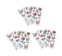 VALICLUD 9 Sheets Butterfly Decorative Stickers Removable Temporary Tattoo Decals with Vivid Three Colorful Patterns Easy to Apply and Clean for Daily Use