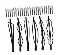 VALICLUD 90pcs Black Geometric Metal Hair Pins Lightweight Bobby Clips for Women and Firm Grip Hair Barrettes for Managing Side Bangs and Daily Use and Travel Accessories