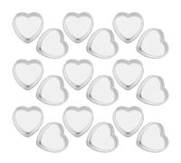 VALICLUD 90pcs Heart Shape Plastic Travel Cream Pots Lids Mini Cosmetic Containers for Lotion, Eyeshadow, Nail Powder Portable Sample Jars for Makeup and Toiletries