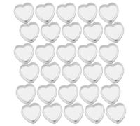 VALICLUD 90pcs Heart Shaped Mini Makeup Containers with Airtight Lids Plastic Cosmetic Jars for Lip Balm Lotion Eyeshadow Nails Travel Toiletry Storage Versatile Small Cream Case