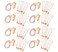 VALICLUD 990pcs Orange Hang Tag Strings for Clothing with Snap Lock Pin Loop Fastener, Single Insert Design, Polyester and Plastic Material, Sturdy Hook Ties for Store Management and Shops