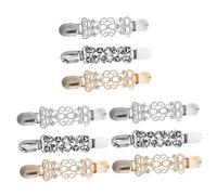 VALICLUD 9pcs Fine Workmanship Dress Collar Clip for Women Cardigan Shawl Tie up Sweater Clip Fashionable Clasps for Clothing