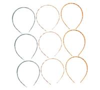 VALICLUD 9PCS Plastic Headband with Anti-slip Teeth for Makeup and Face Washing Flexible Fit for Curly Short Hair Spa Skincare Hair Accessories in Dark Colors