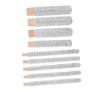 VALICLUD 9pcs Rhinestone Wooden Makeup Brush Handles Lightweight Hand-carved Cosmetic Handle for Powder Eyeshadow Foundation DIY Replacement for Brushes