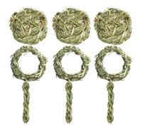 VALICLUD 9pcs Small Pet Grass for Guinea Pigs Chewing and Molar Snack Playthings Made from Natural Green Grass Suitable for Dental Health and Fun Activity
