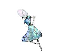 VALICLUD Abalone Shell Beauty Girl Shaped Brooch Multi-Purpose Breastpin Hat Design Pendant Corsage for Women Girls Versatile Accessory