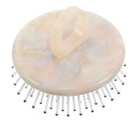VALICLUD Acetate Scalp Sweep Comb with Ring for Gentle Hair Massage and Care Handmade Hairbrush for Women and Men Modern Teeth Design for Easy Cleaning and Stable Grip