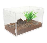 VALICLUD Acrylic Reptile Terrarium with Ventilation Holes and Adequate Air Circulation, Suitable for Tarantulas and Snails, Sturdy Breeding Tank for Reptiles and Hermit Crab Cage