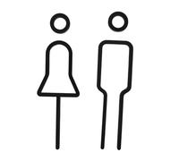 VALICLUD Acrylic Washroom Sign for Men and Women Restroom Door Plaques with Clear Design Easy to Install Bathroom Identification for Offices Cafes Clinics and Public Spaces