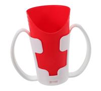 VALICLUD Adaptive Plastic Drinking Cups with Nose Mold Cutout and Handles for Elderly and Special Needs Dropproof Tumblers Supporting Swallowing and Stable Portions Patient Friendly Design