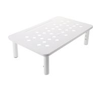 VALICLUD Adjustable Automatic Feeder Stand White with 3 Height Settings Raised Pet Bowl Holder for Small Puppies Cats Indoor Travel Feeding Platform Reduces Joint Stress