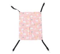 VALICLUD Adjustable Canvas Cat Cage Hammock Hook, Pink Summer Pet Hanging Bed for Cats, Medium 50x40cm, Sturdy Pet Sleeping Nest for Indoor Use