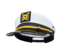 VALICLUD Adjustable Embroidered Navy Costume Hat for Men and Women Curved Brim Captain Sailor Cap for Halloween Cosplay Unisex Sea Hat for Outdoor Sunscreen and Role Play