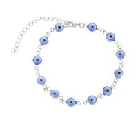 VALICLUD Adjustable Evil Eye Bead Bracelet for Women Vintage Handmade Blue Glass Charm Jewelry Lightweight Skin-friendly Wrist Accessory Minimalist Stylish Design for Daily Wear