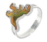 VALICLUD Adjustable Mood Ring Color Changing Dinosaur Jewelry for Women Temperature Sensitive Fashion Gift for Parties Birthdays Christmas