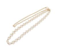 VALICLUD Adjustable Pearl Shell Waist Chain Belt for Women Elegant Dress Accessory for Beach Party Dating Shopping Highlights Waistline and Body Shape White