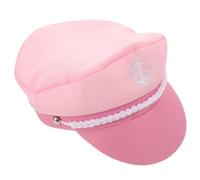 VALICLUD Adjustable Pink Sailor Captain Hat Lightweight Boat Captain Hat for Women Cosplay Accessory for Yacht Trips Vacation Party Decorations