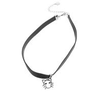 VALICLUD Adjustable Punk Choker Necklace for Women Faux Leather Collar with Chain Comfortable Fit with Clasp Goth Style for Halloween and Casual Outfits Unique Neck Accessory
