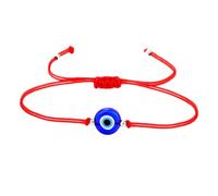 VALICLUD Adjustable Red String Evil Eye Bracelet with Double Strand Gold Beads Handmade Minimalist Wrist Jewelry for Women and Men Fashion Accessory for Casual and Party Wear Lucky