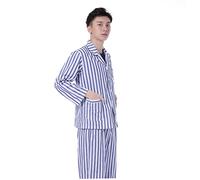 VALICLUD Adult Pyjamas Cotton Set with Full Button up Closure and Front Pockets, Long Sleeve Hospital Clothes for Bedridden Patients and Daily Wear, Classic Stylish Design in Multiple