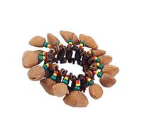 VALICLUD African Nut Shell Handbell Bracelet Natural Bell Chime Orchestral Percussion Wristband Musical Instrument Handmade for Women’s Festival and Party Accessories