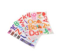 VALICLUD Alphabet Wall Stickers for Bedroom and Playroom, Vinyl Animal and Number Decals with Adhesive and Vibrant Colours, Educational Peel and Stick Letters for Room Decor
