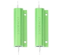 VALICLUD Aluminum Alloy Housed Wirewound Resistors for 100w 4 Ohm 2 Pcs with Multiple Connection Modes and Non-inductive Winding Arena Audio and Elevator Applications