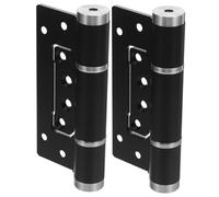 VALICLUD Aluminum Hydraulic Door Closer Hinge Black Self-Closing Spring Loaded Invisible Cabinet Hinge with Automatic Buffer for Left Right Hand Doors Corrosion-Resistant Hardware for Home