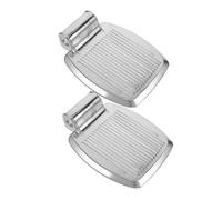 VALICLUD Aluminum Wheelchair Footrest Attachment 2pcs 19mm Hole Diameter Footplate for Elderly Walker Mobility Scooter Accessories Sturdy and Lightweight Replacement Parts