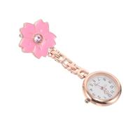 VALICLUD Analog Nurse Pocket Watch for Professionals with Stylish Flower Engraving, Lightweight Zinc Alloy Quartz Watch, Secure Closure, for Paramedics and Doctors in Emergency