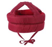 VALICLUD Anti-fall Fall Prevention Helmet for Adults, Breathable Pig Liver Red Senior Shock Protection Cap with Adjustable Straps, Padded Head Protection Hat for Elderly Safety