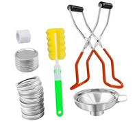 VALICLUD Anti-Scald Jar Clamp Nonslip Can Clamp Stainless Steel Canning Rack Useful Kitchen Gadget for Home Water Bath Canning Set